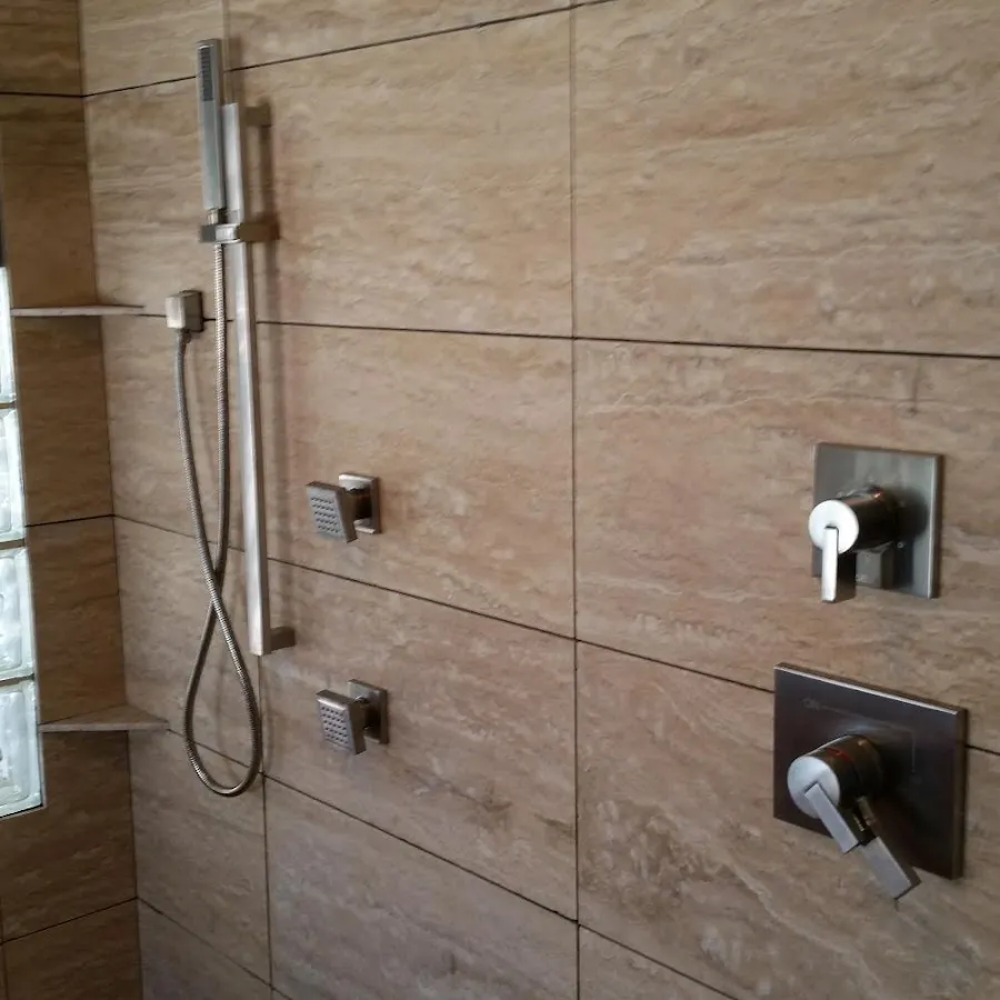 Shower fixture installation for Water Heater Replacement in Offutt AFB